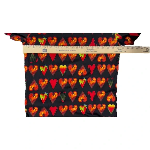 sz XSNEW $650 VERSACE Mens Black Cotton ‎ HEART RUNWAY PRINT Crew Neck T-SHIRT